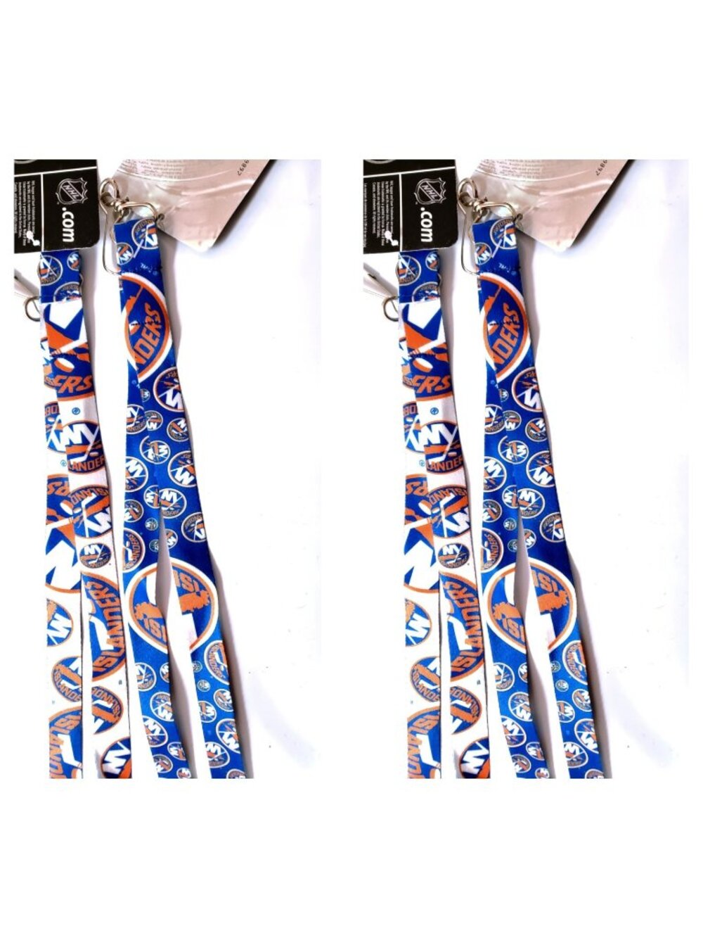2 Pack New York Islanders Lanyard Keychain Double Sided With Clip NHL New